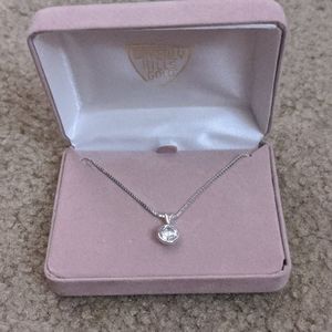 Sterling Silver Diamond Circle Pendant
